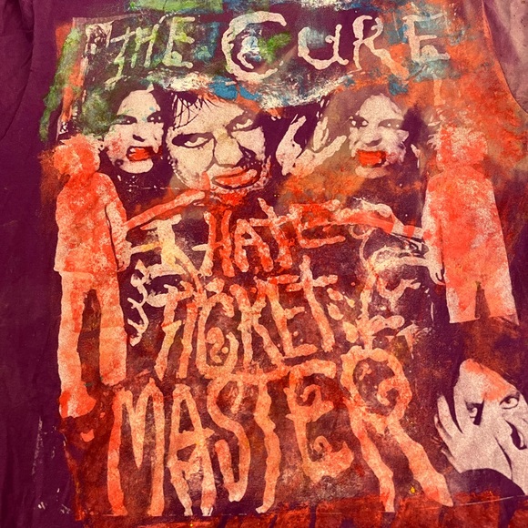ONE OF A KIND HAND PAINTED THE CURE XL TEE SHIRT XL - Picture 3 of 7